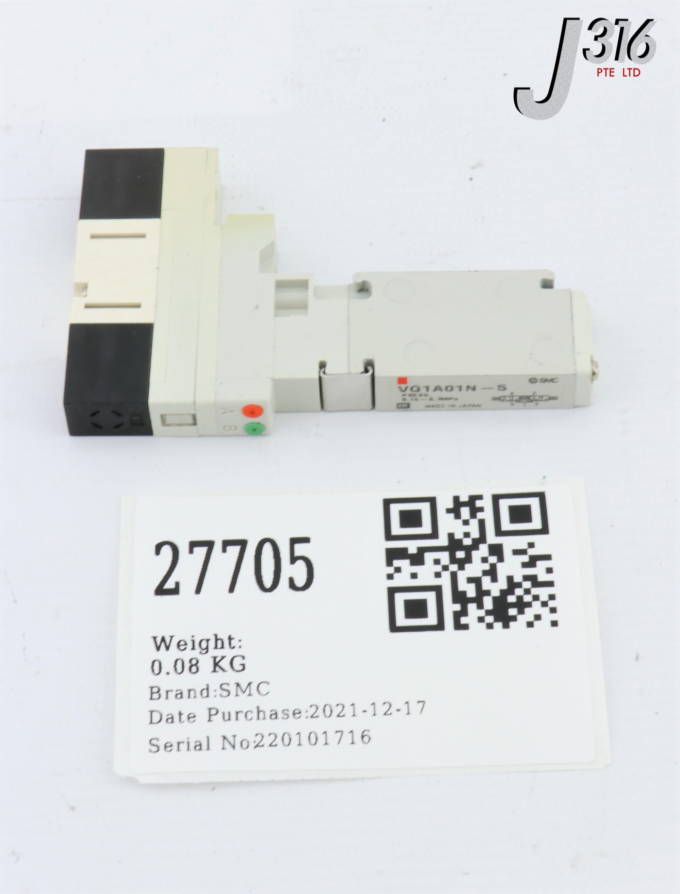 27705 SMC SOLENOID VALVE VQ1A01N-5 | eBay